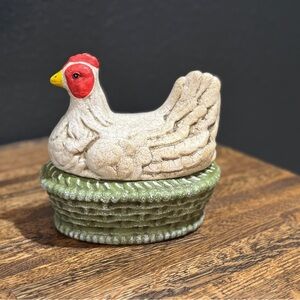 Hen on Nest Figurine